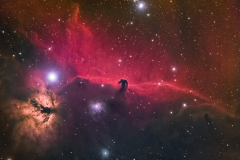 Horsehead Nebula (IC434) and Flame Nebula ( NGC 2024)  in HA, RGB
