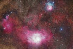 The Lagoon and Trifid Nebula in HaRGB