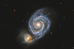 Whirlpool Galaxy in Ha/LRGB