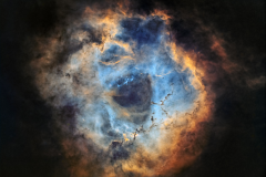 Rosette Nebula Starless (Caldwell 49) in narrowband (SHO)