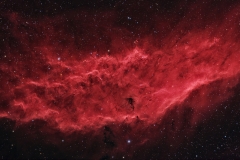 California Nebula in Hydrogen Alpha + RGB stars
