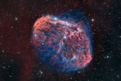 Crescent Nebula In Ha and Oiii