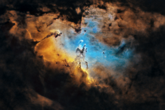 Eagle Nebula Starless in the Hubble Palette