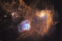 Flaming Star and Tadpoles Nebula