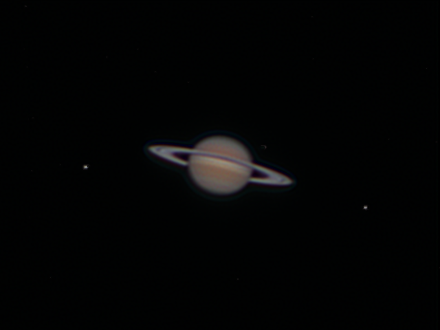RGB image of Saturn with Touptek 676M camera + AFM Mini Filterwheel and Celestron Edge HD 8" (3)